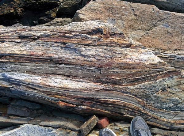 striations in sedimentary rock