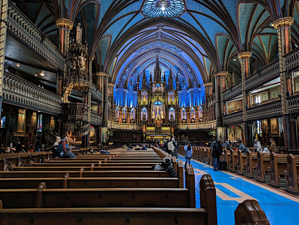 interior view of notre-dame basilica, montreal
