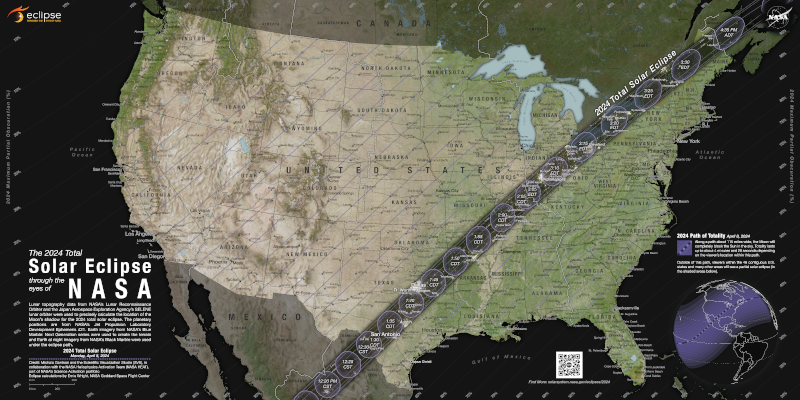 eclipse path map from NASA